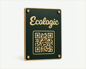 Plaque avec QR code